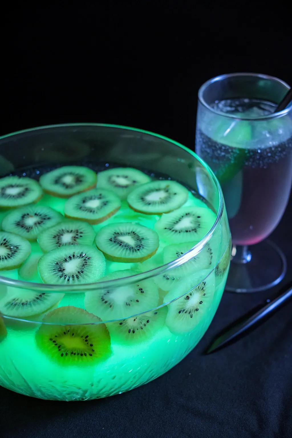 A Shimmering Kiwi Punch, enchanting and fun.