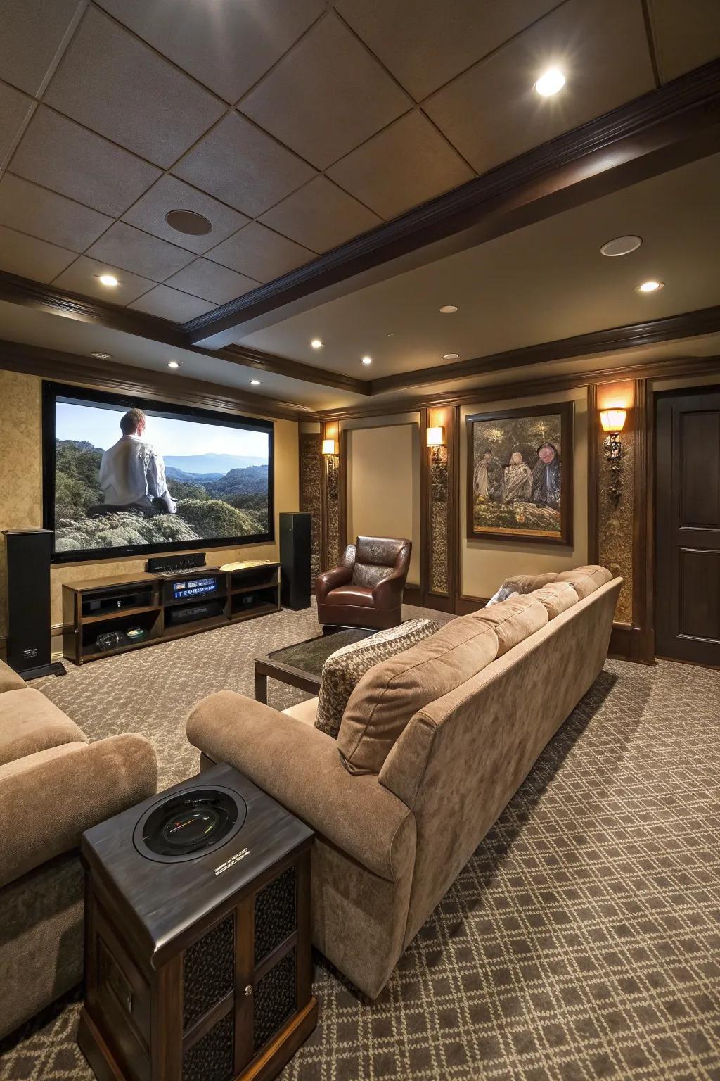 A home theater set to bring movies to life.