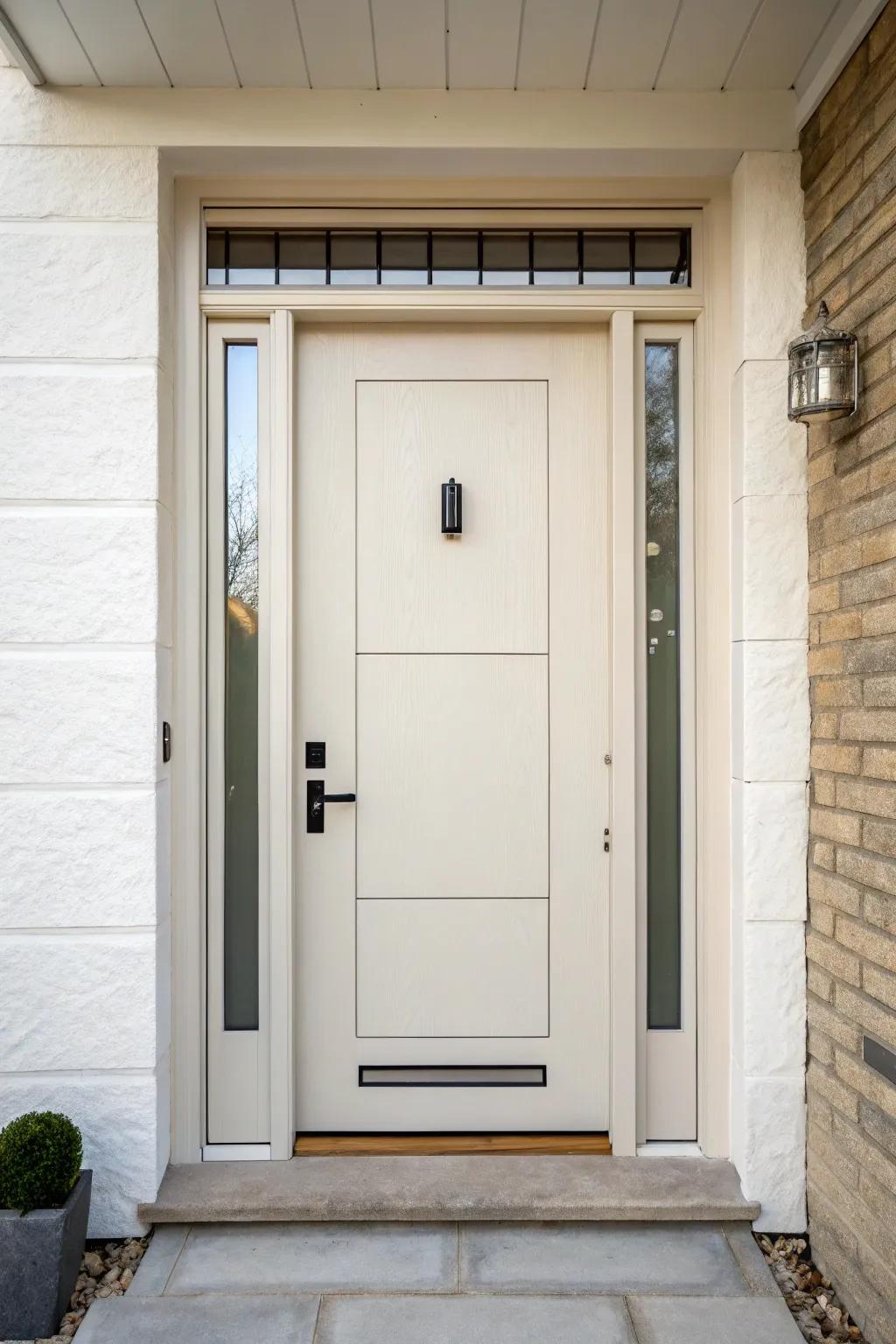 Simple design highlights ease and elegance at this entrance.