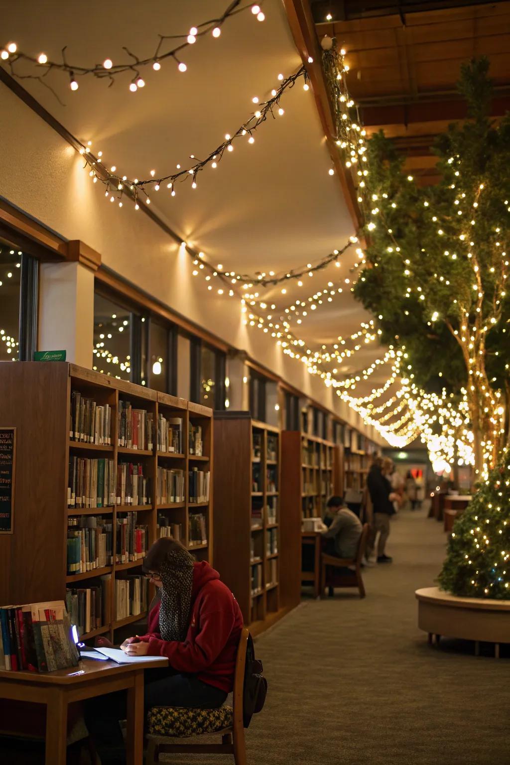 Amplify the festive ambiance employing celebration light installations.