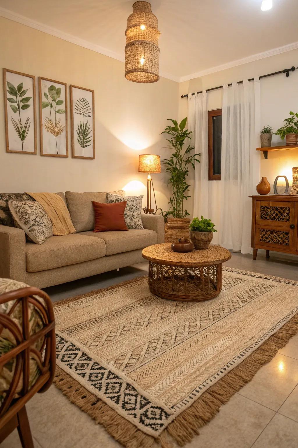 Stylish and sustainable, eco-friendly rugs are a great option.