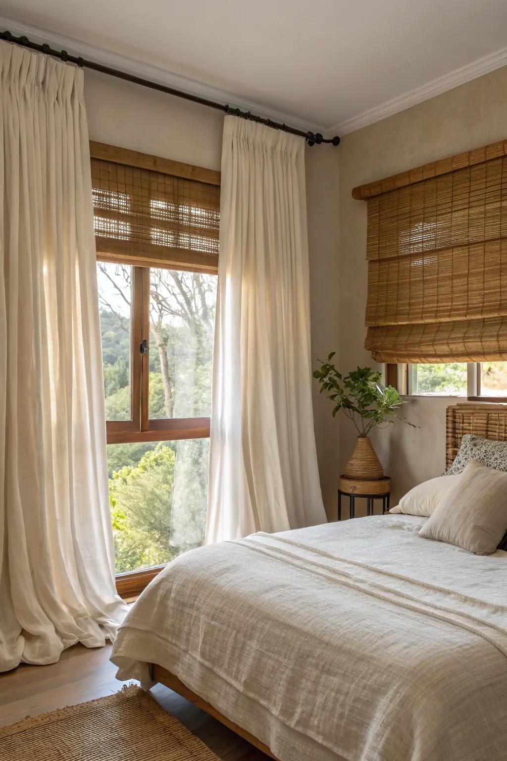 Raw window shades form a soft, diffused light.