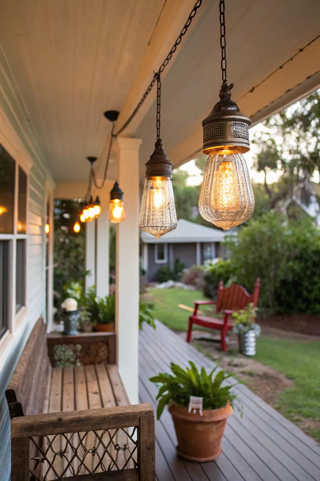 DIY projects contribute a personalized touch to porch illumination.