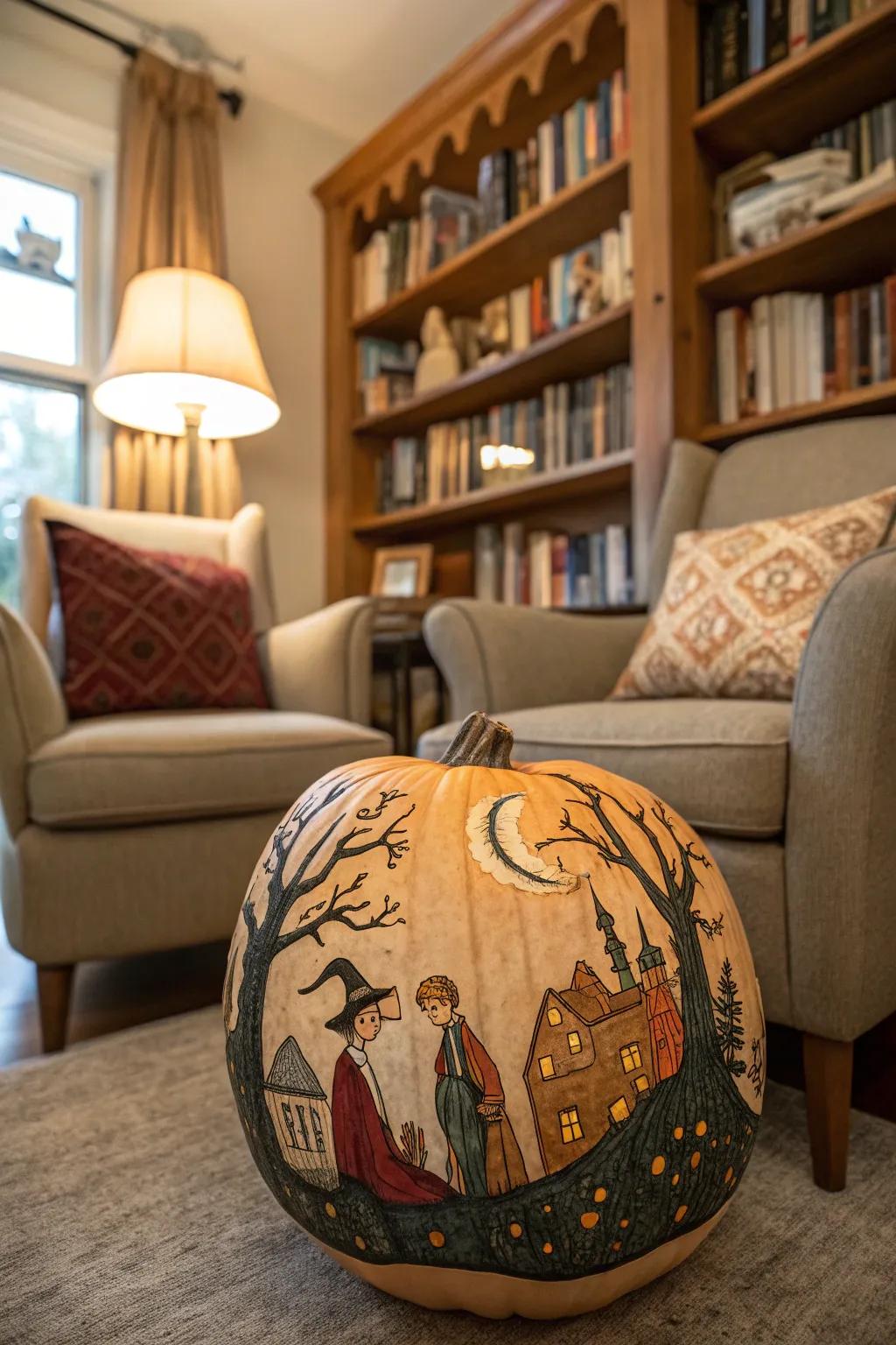 Literary pumpkins transform favorite stories into visual art.