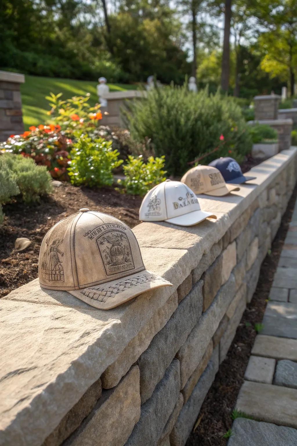 Bespoke etched caps provide individualized artistic touches.