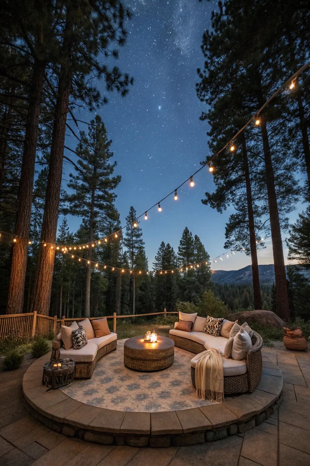 A stargazing spot invites you to revel in the night sky.