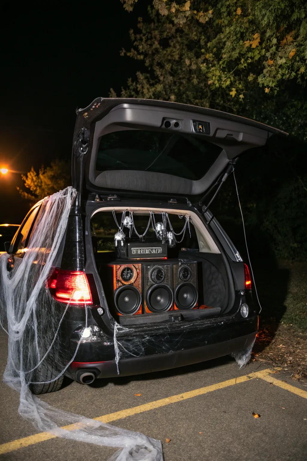 A spooky composition introduces an auditory dimension.