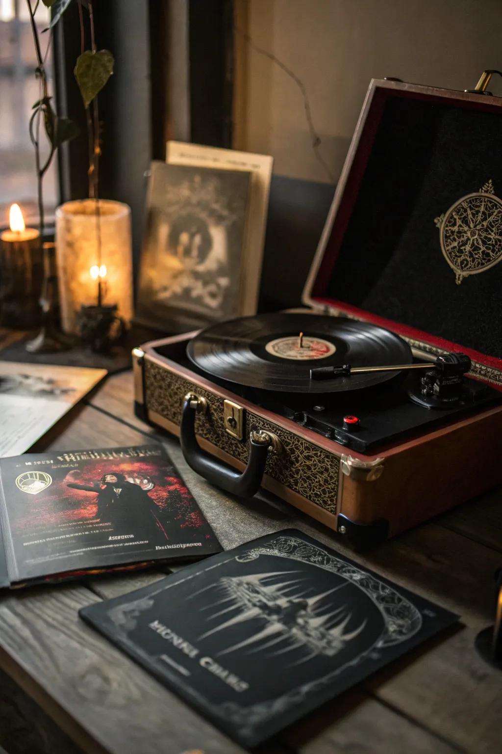 A haunting music playlist finishes the all-encompassing vampire sensation.