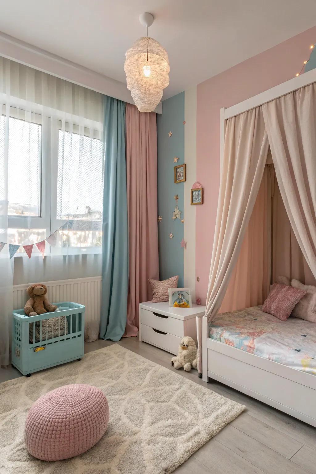 Soft color harmony creates a comforting and welcoming space for your little one.