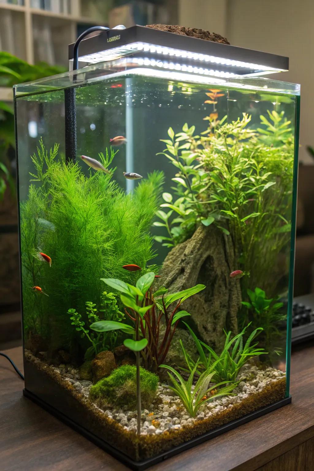 Transform your tank into an abundant sanctuary with aquatic flora.