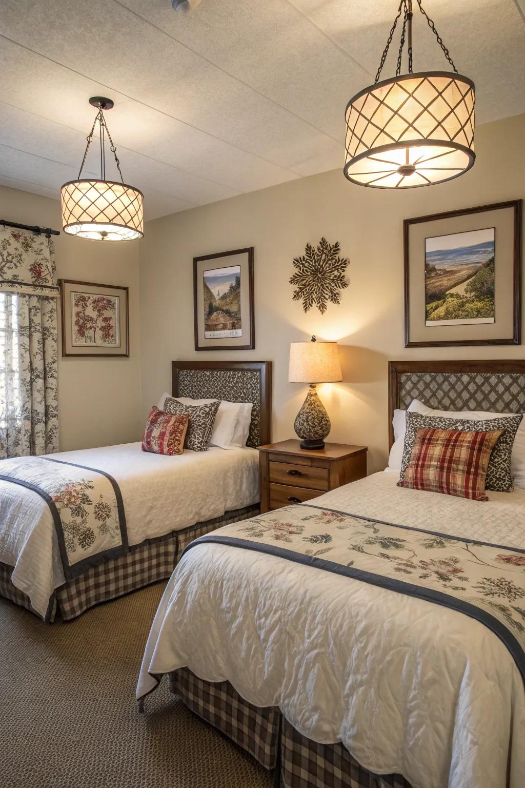 Cohesive decorative accents for unity.