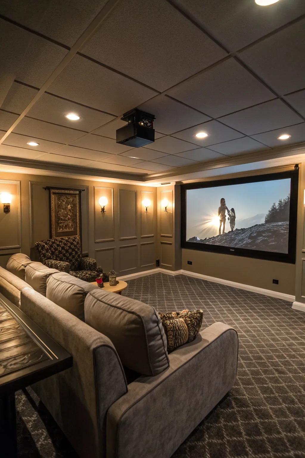Experience the magic of cinema from the cozy confines of your basement.