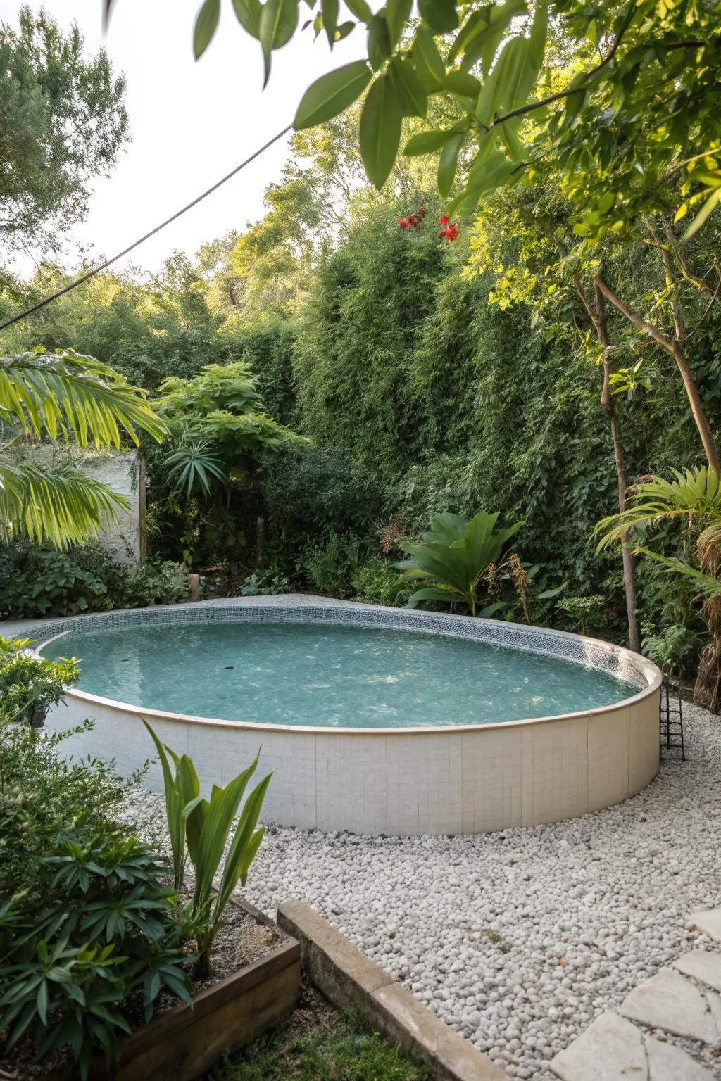 Gravel bases provide both beauty and practicality.
