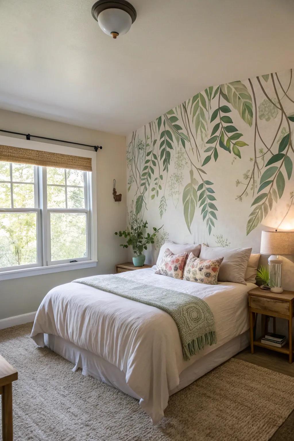 Organic themed styles include peace to the resting room.