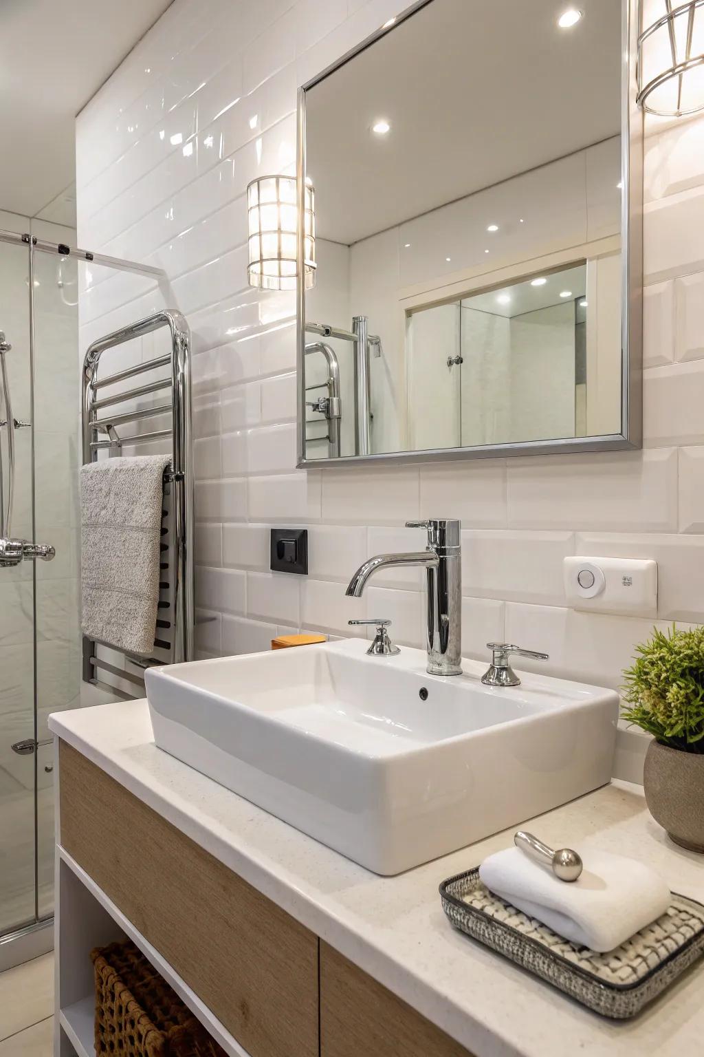 Sleek fixtures can give your bathroom a contemporary edge.