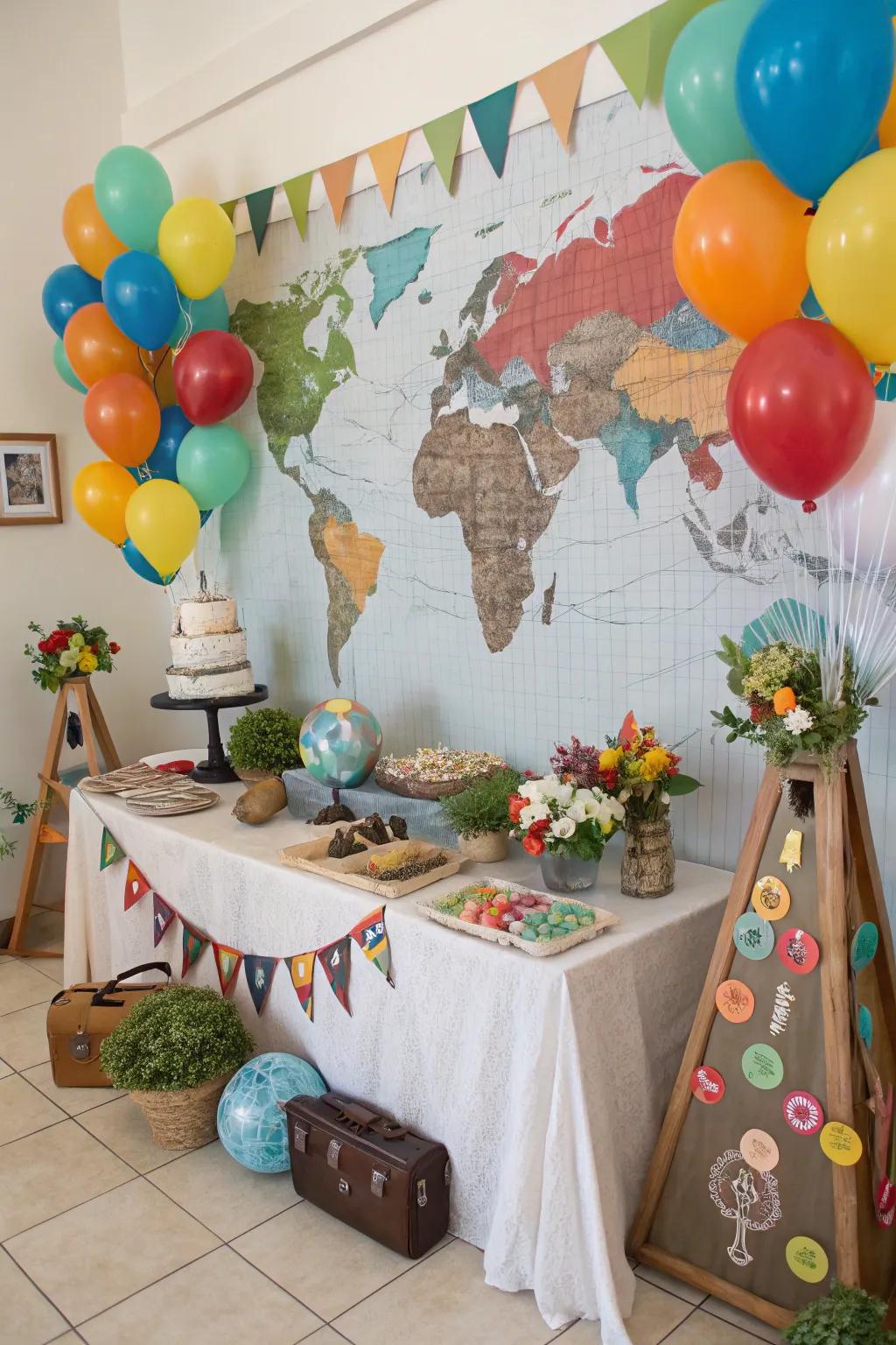 Map Out the Adventure - A Baby Shower Decor Inspired by Travel