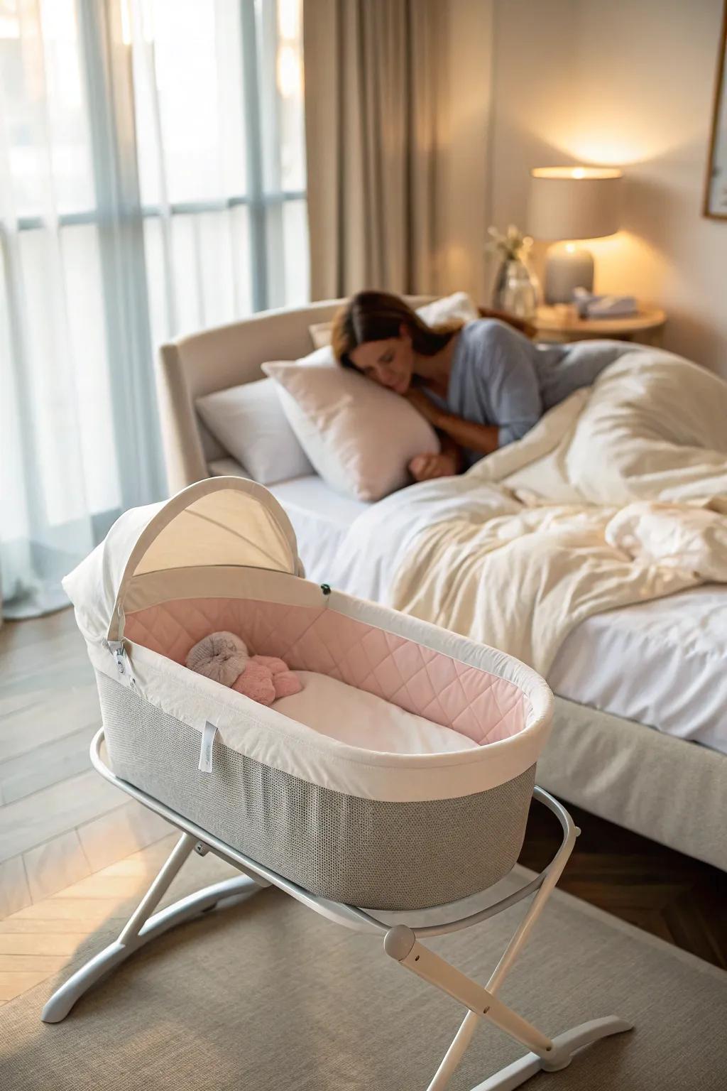 A comfortable sleeping pod fostering a comforting sleep setting.