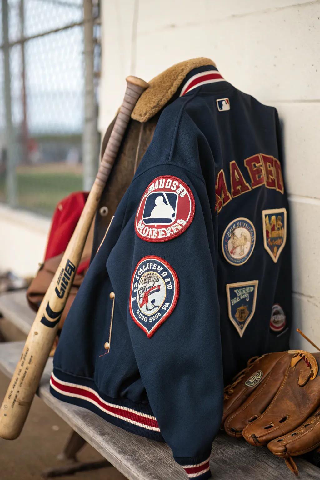 Celebrate your sporting achievements with standout emblems on your varsity jacket.