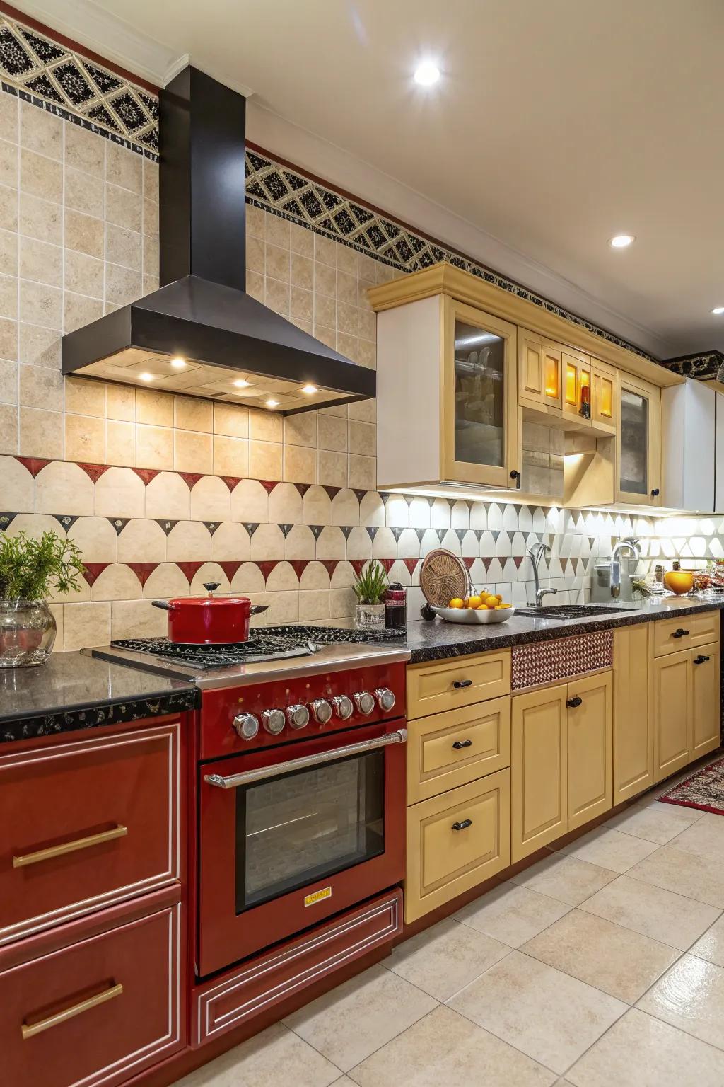 Produce contrast through bold edge borders.