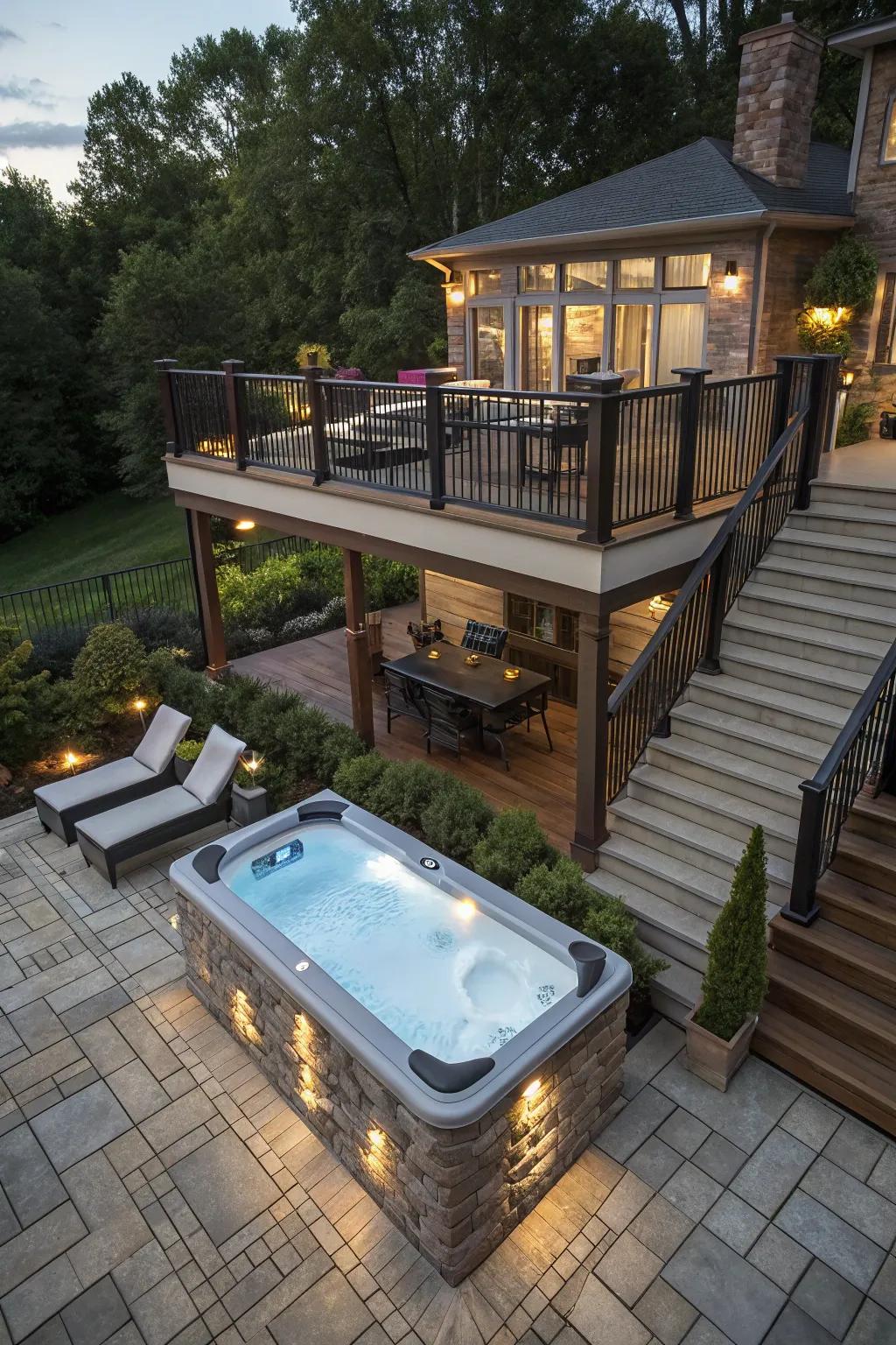 Layered decks offer functional and stylish benefits for your patio.