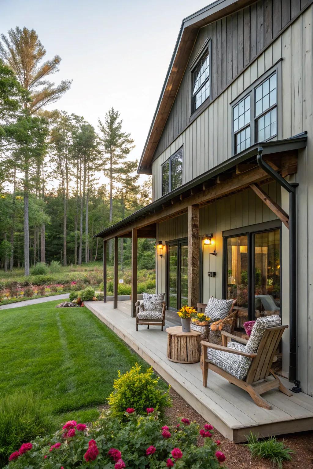 A continuous outdoor deck provides a smooth shift between inside and outdoor existence.