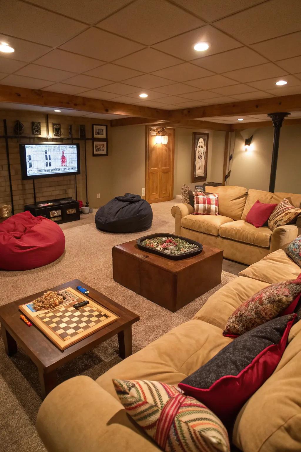 Cozy seating transforms your entertainment area into an inviting sanctuary.