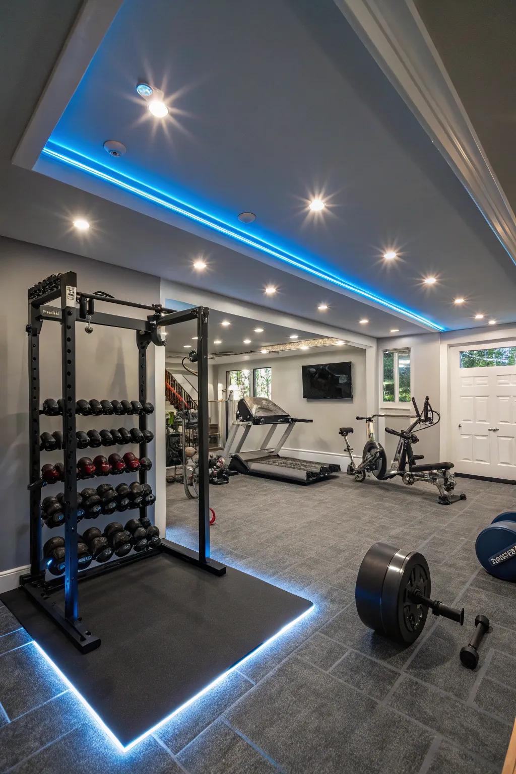 Effective illumination can transform the mood of your gym.