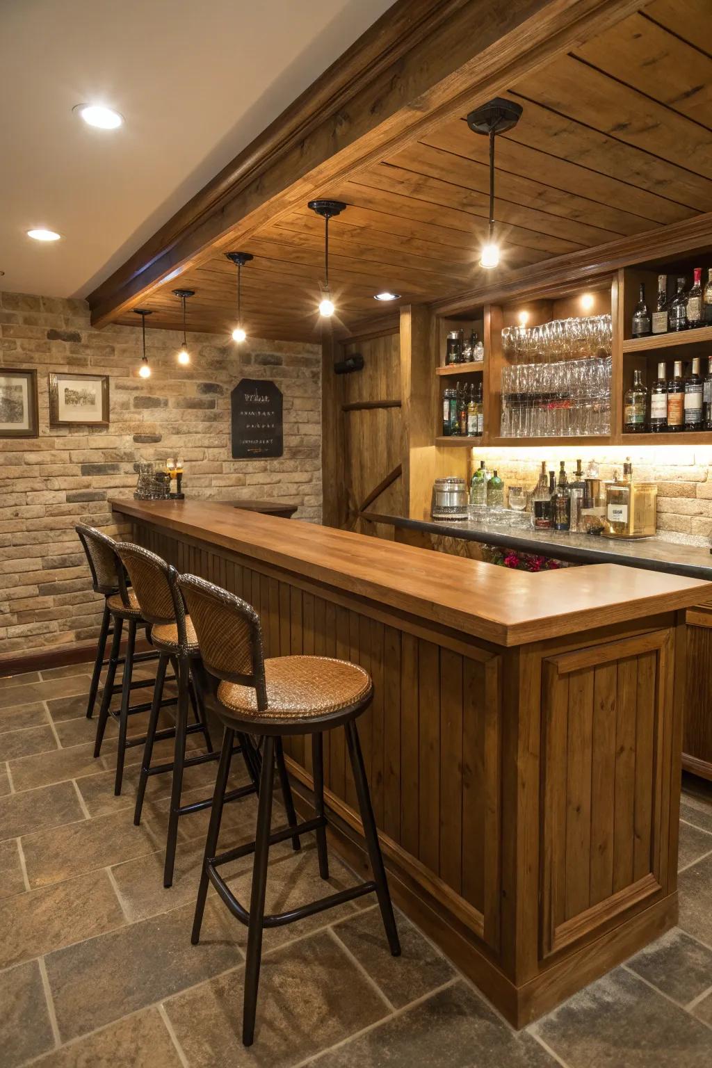 Mix and mingle in style with your own basement bar.