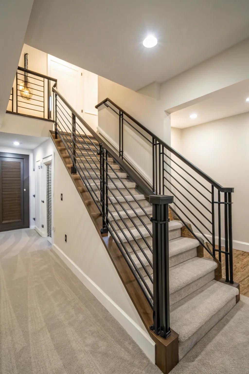 Unobstructed rails sustain viewing angles and amplify modern aesthetics.