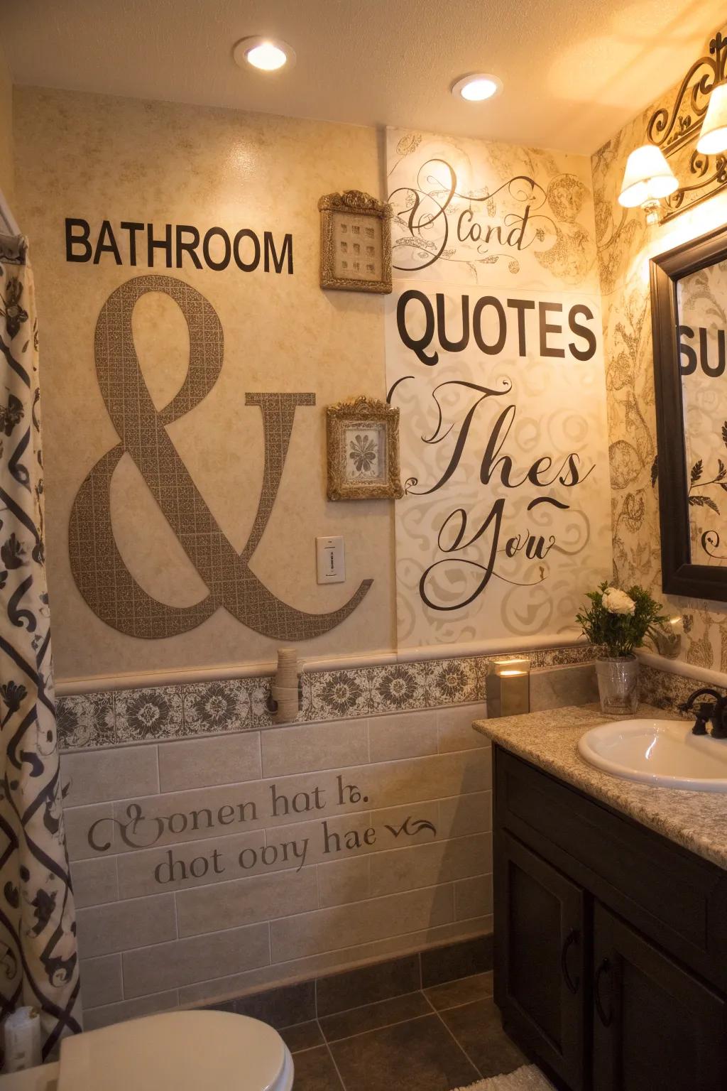 Typography art lends a personal and welcoming element.