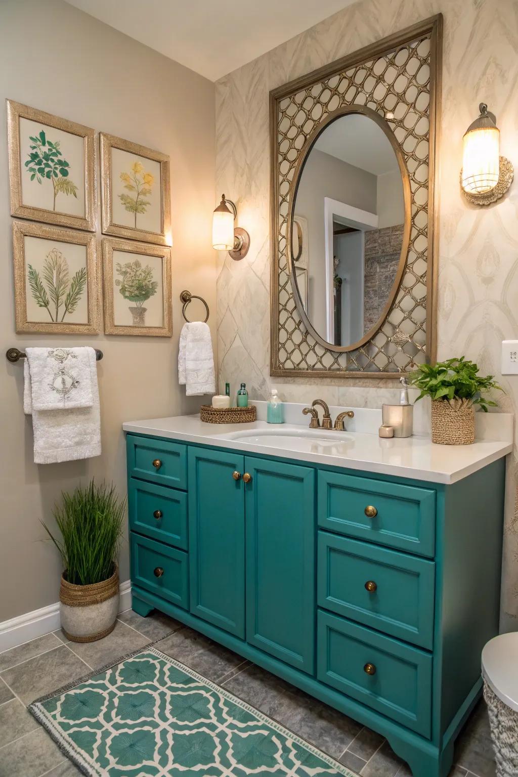A splash of color can redefine your bathroom's aesthetic.