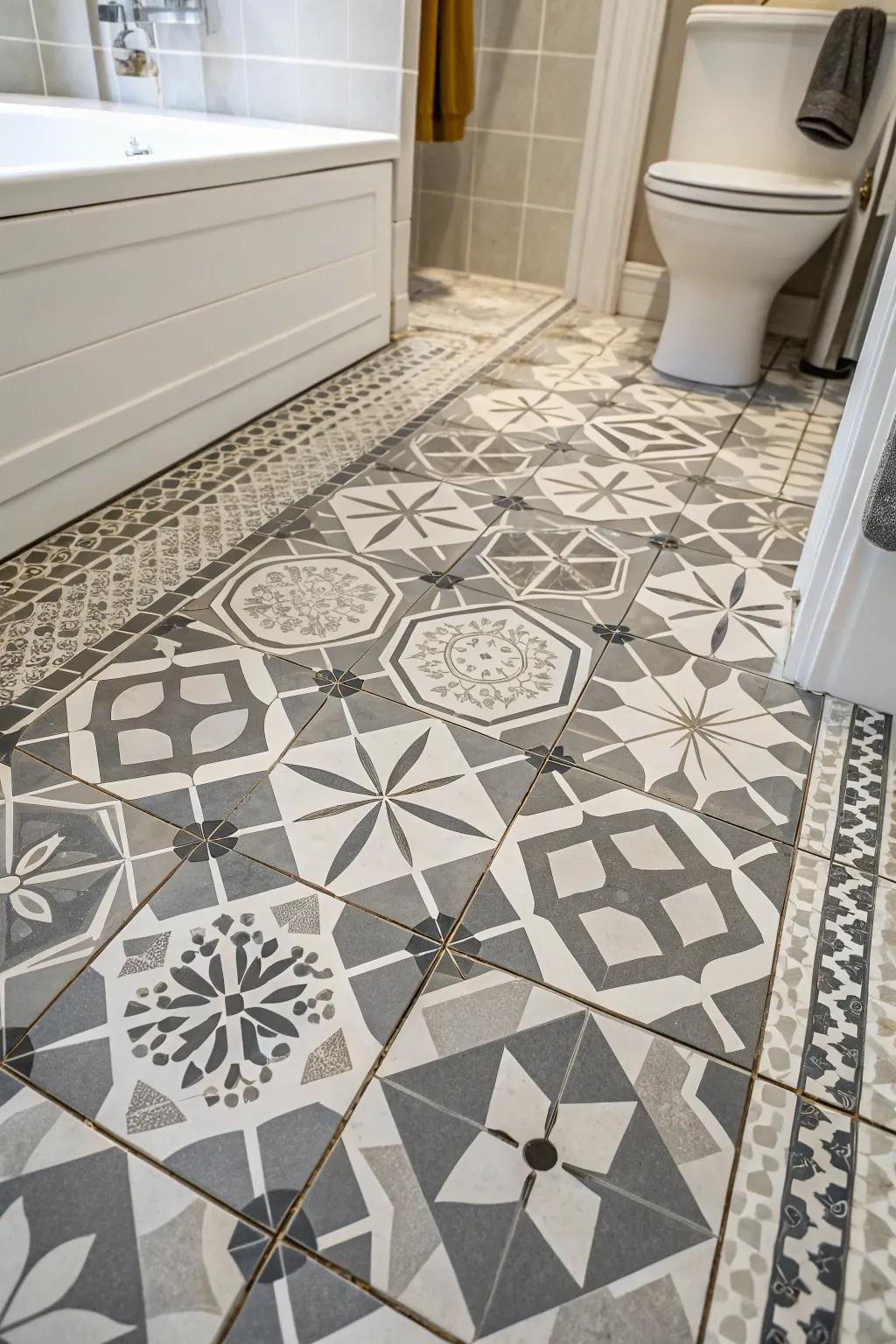 Single-hue panache infuses a stroke of grandeur into every restroom.