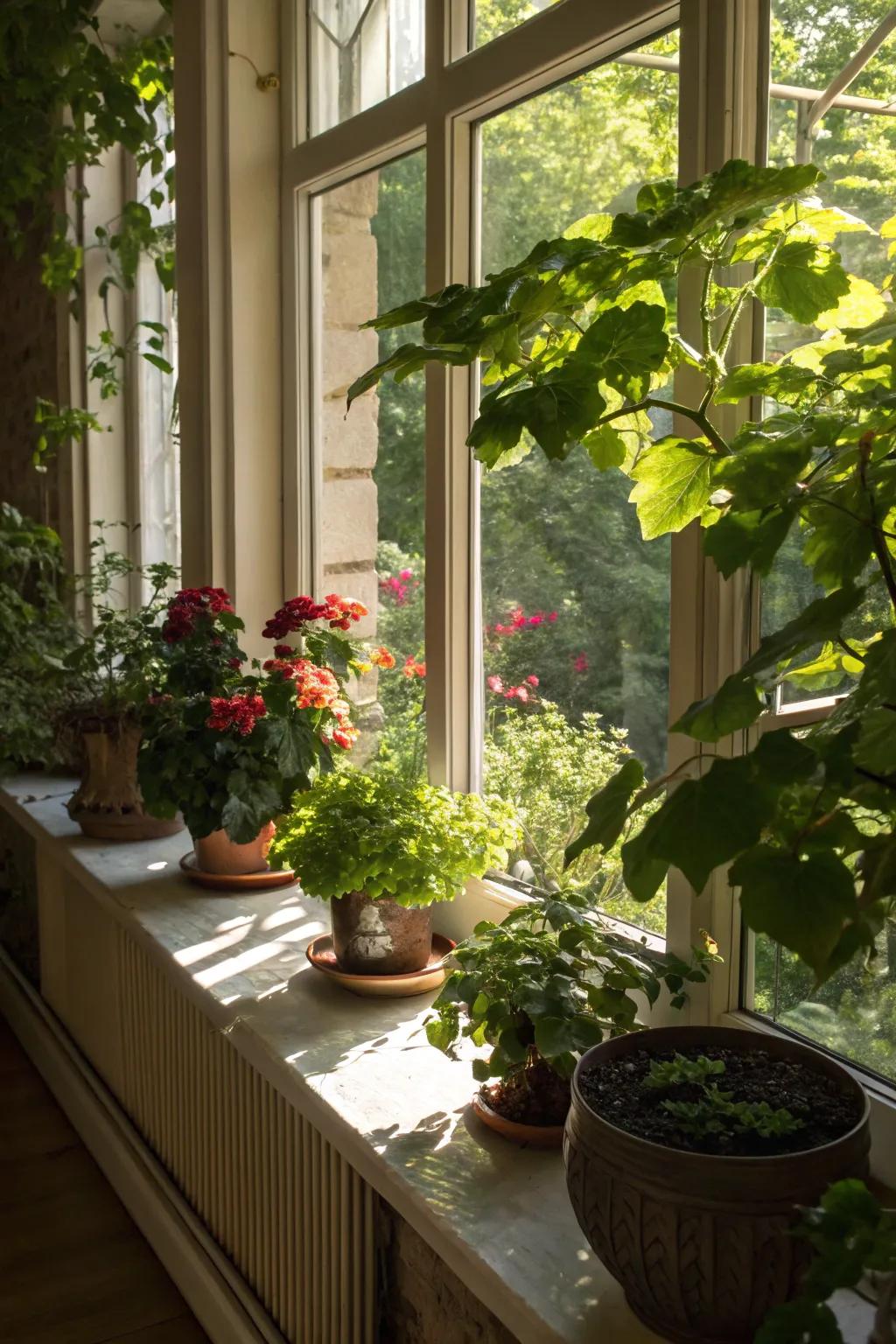 Transform your bay window into an abundant indoor garden brimming with sun-loving plants.