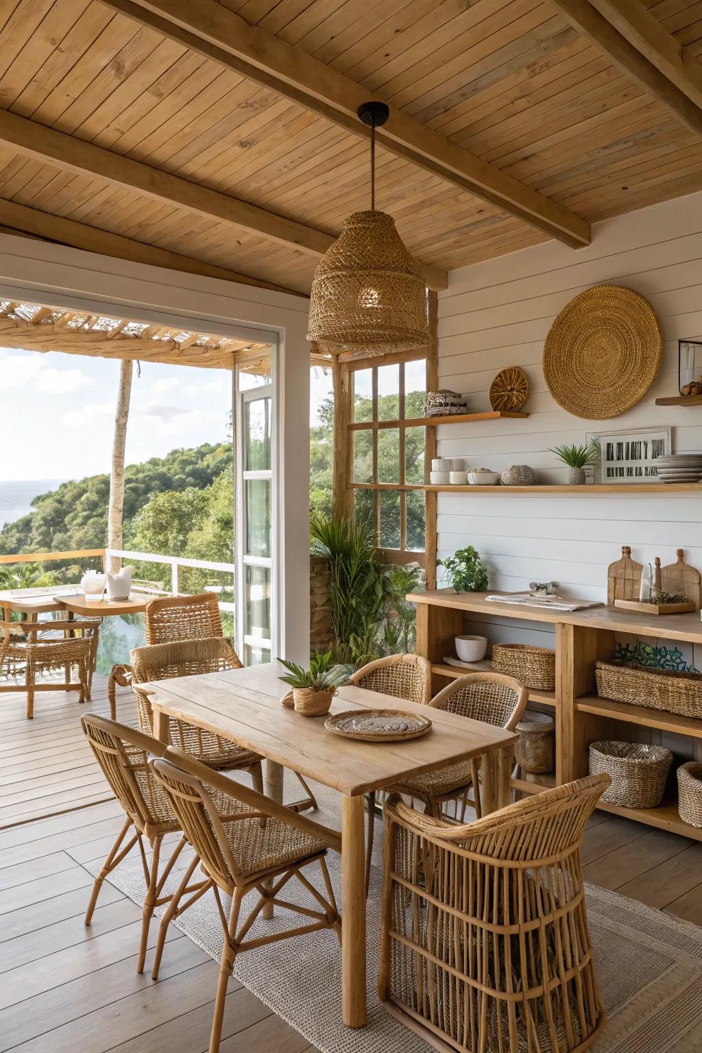Organic elements channeling the spirit of outdoor beauty.