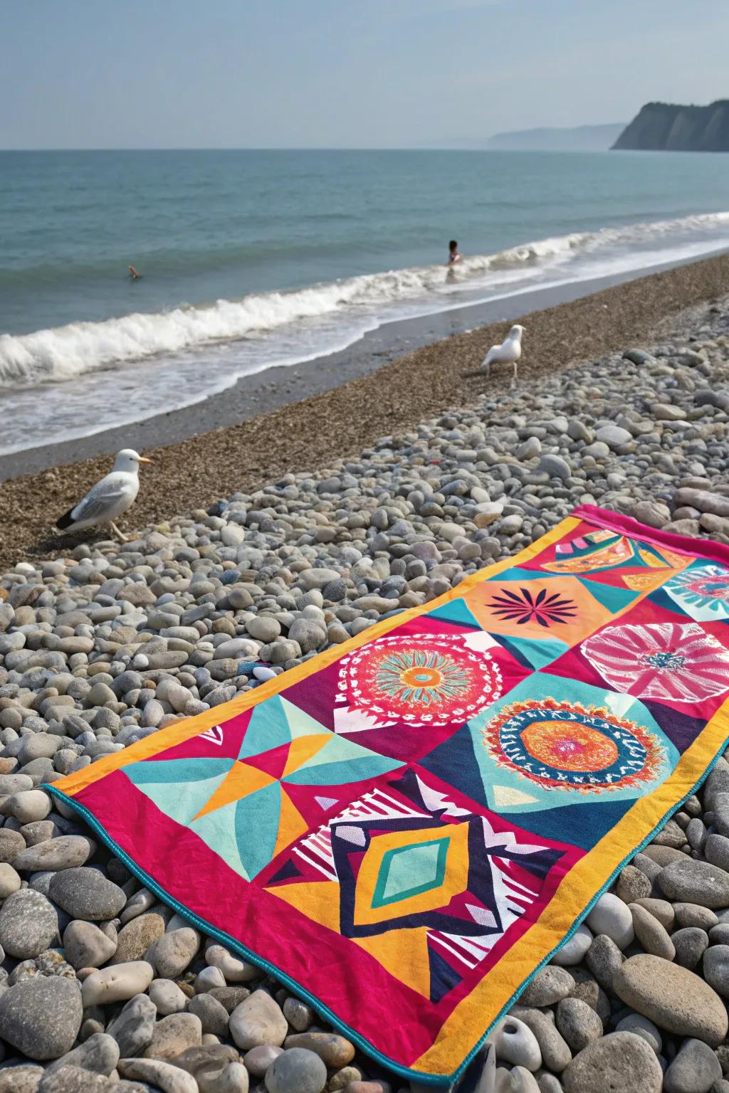 Make a splash with eye-catching geometric patterned textiles.