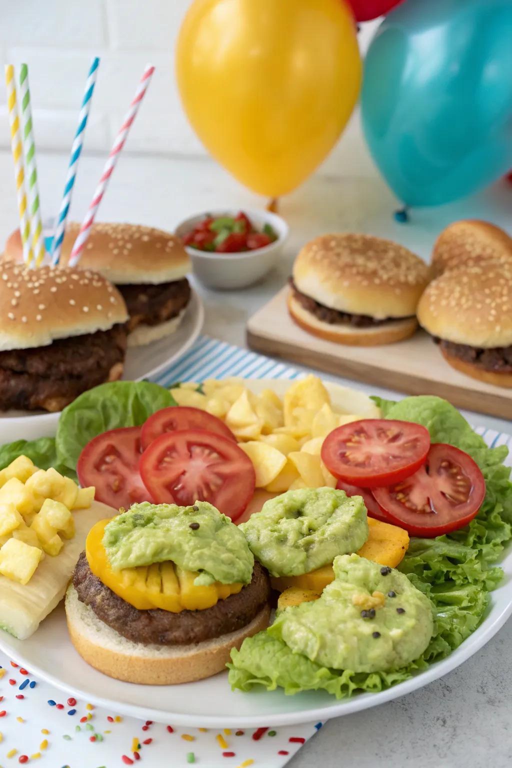 A wide assortment of toppings lets guests express their culinary creativity.