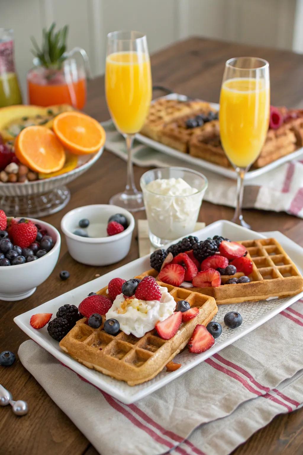 Start the day using a delightful and customizable breakfast spread.
