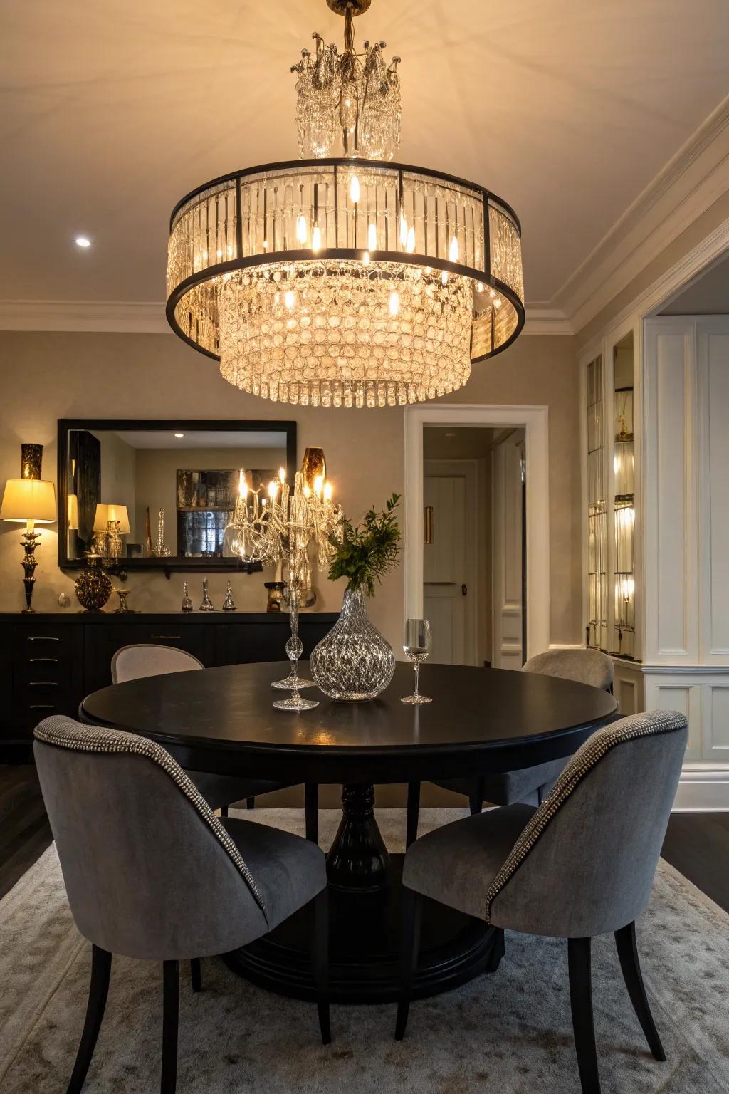 Lighting elevates your dining ambiance.