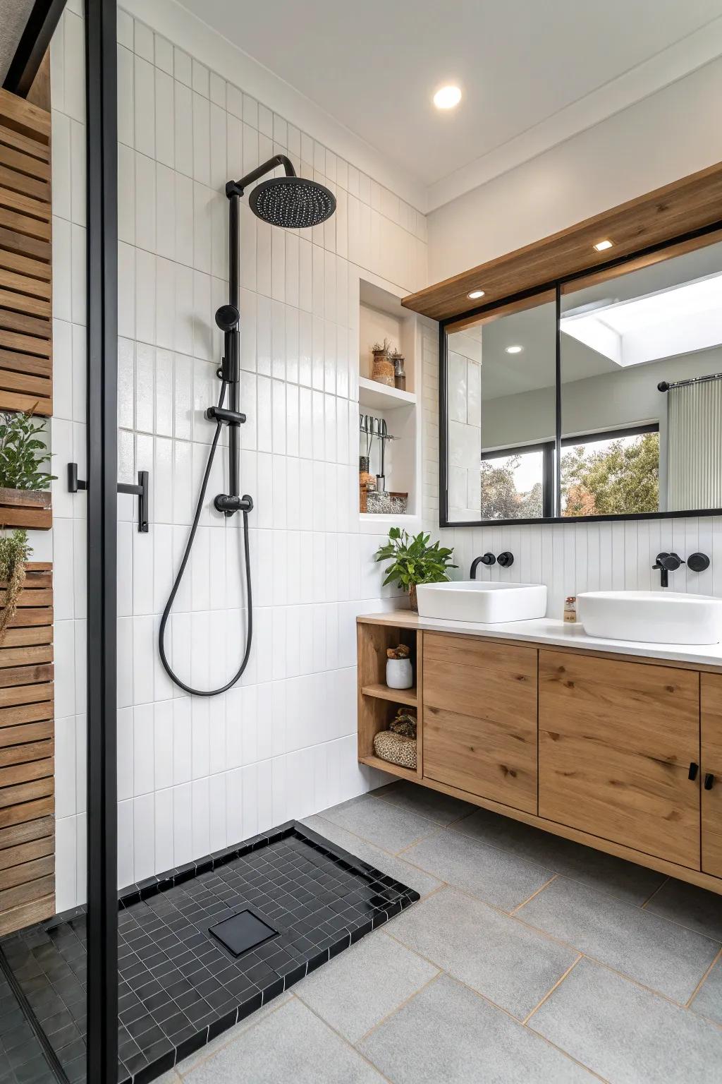 Balance with lighter features to achieve a harmonious design.