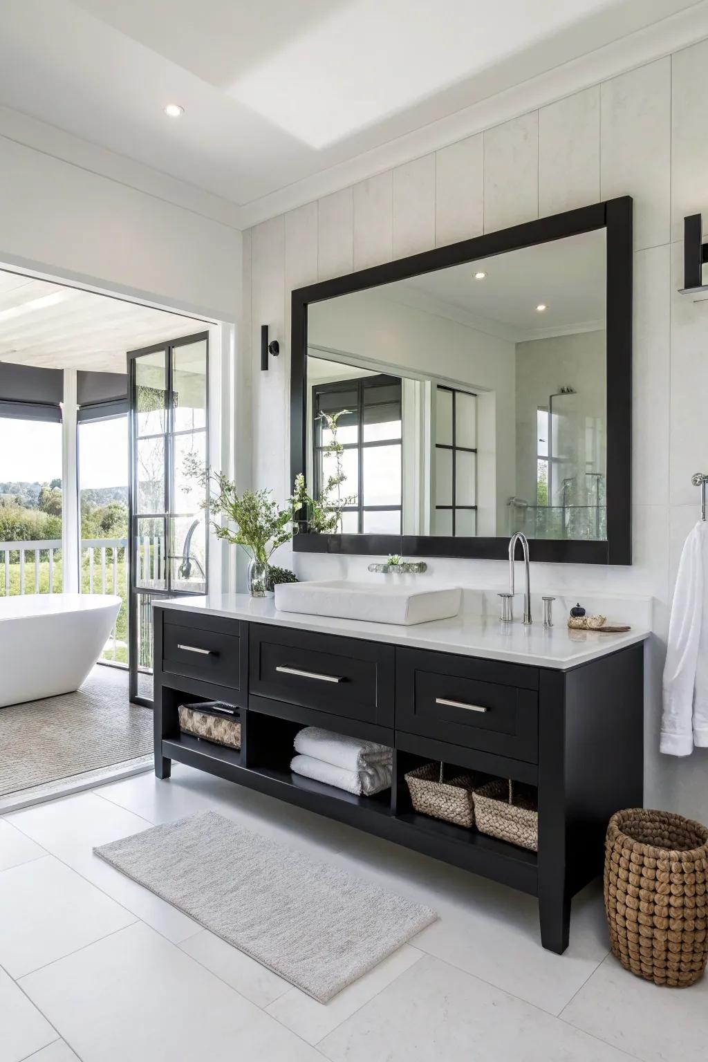 Wall-mounted sink consoles offer a contemporary and spacious appearance, perfect for modern bathrooms.