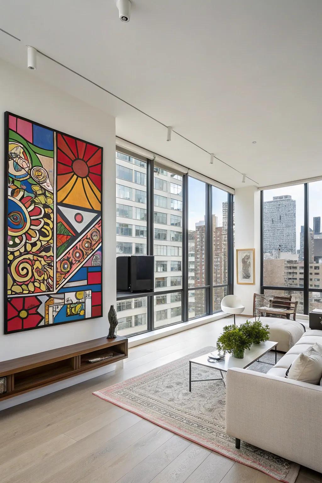 Create an audacious statement with a significant piece of art.