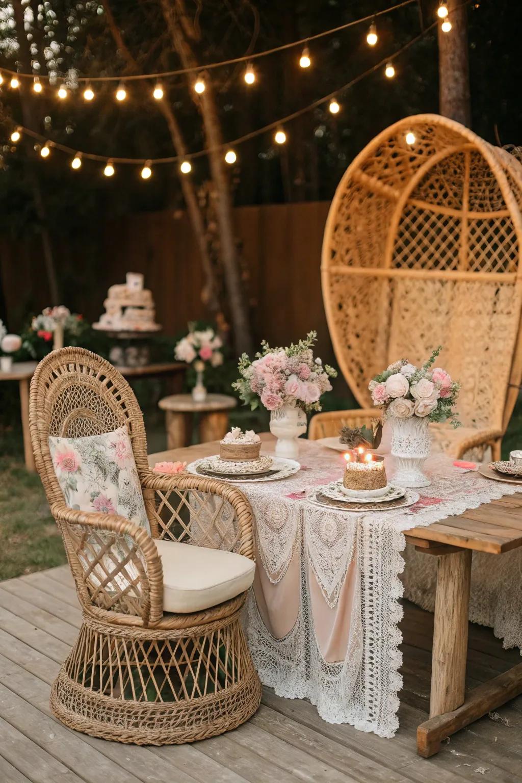 Vintage furniture lends charm and character.