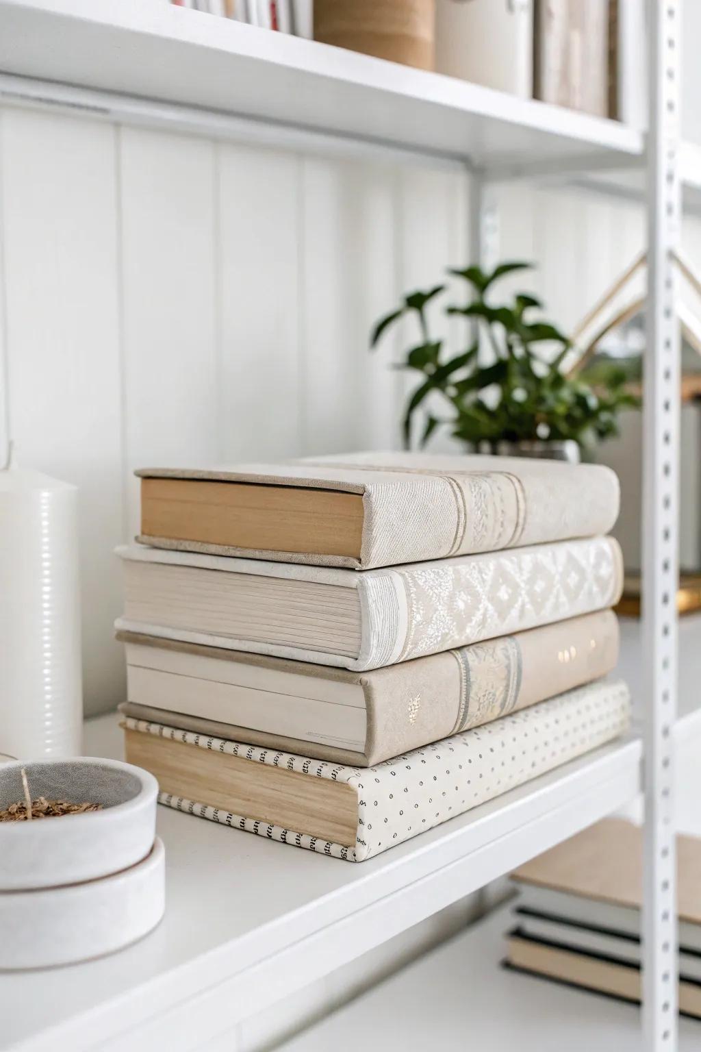 Clean and simple, simple book covers for modern spaces.