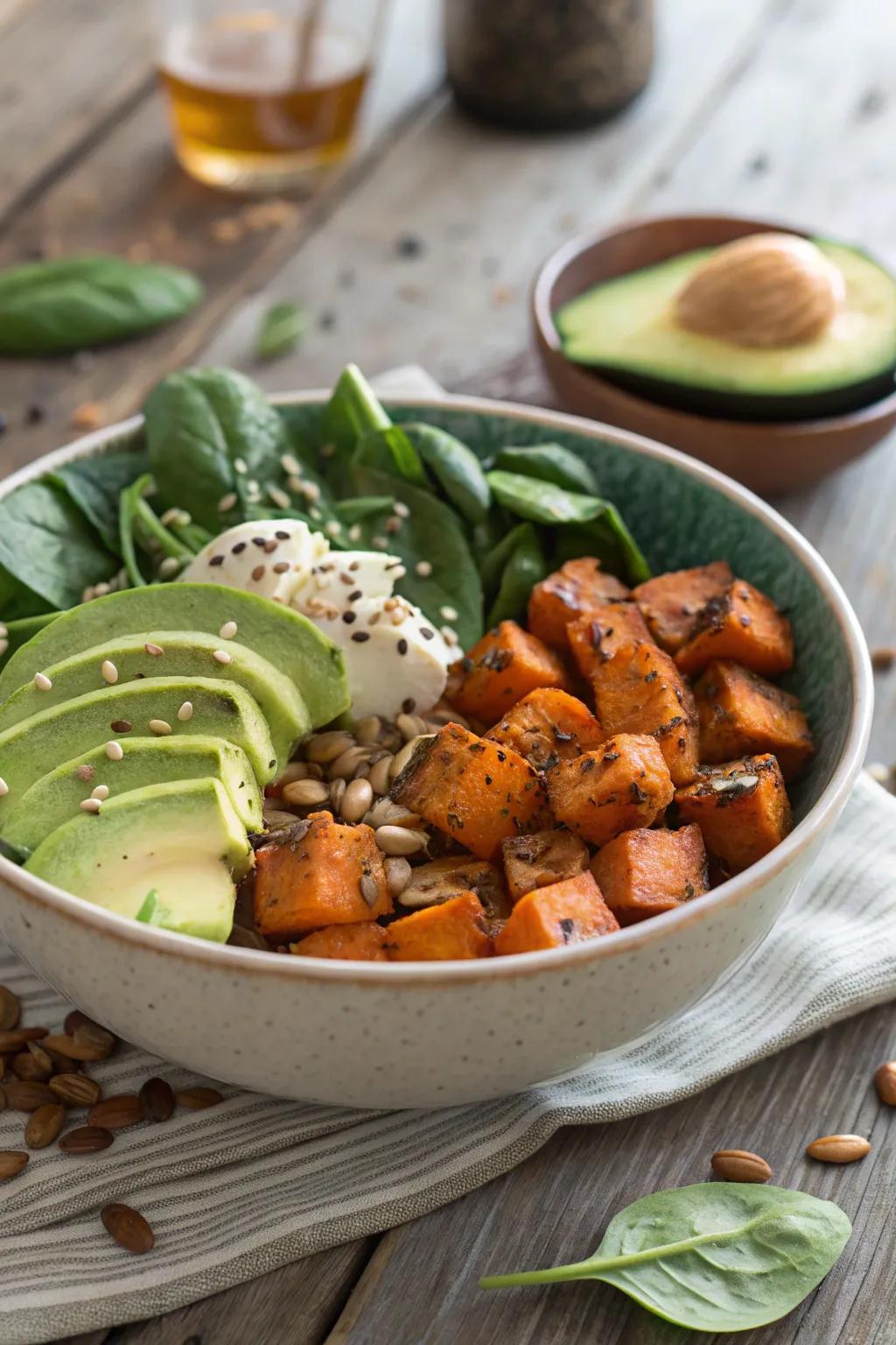 A nourishing orange tuber breakfast bowl to jump-start your day.