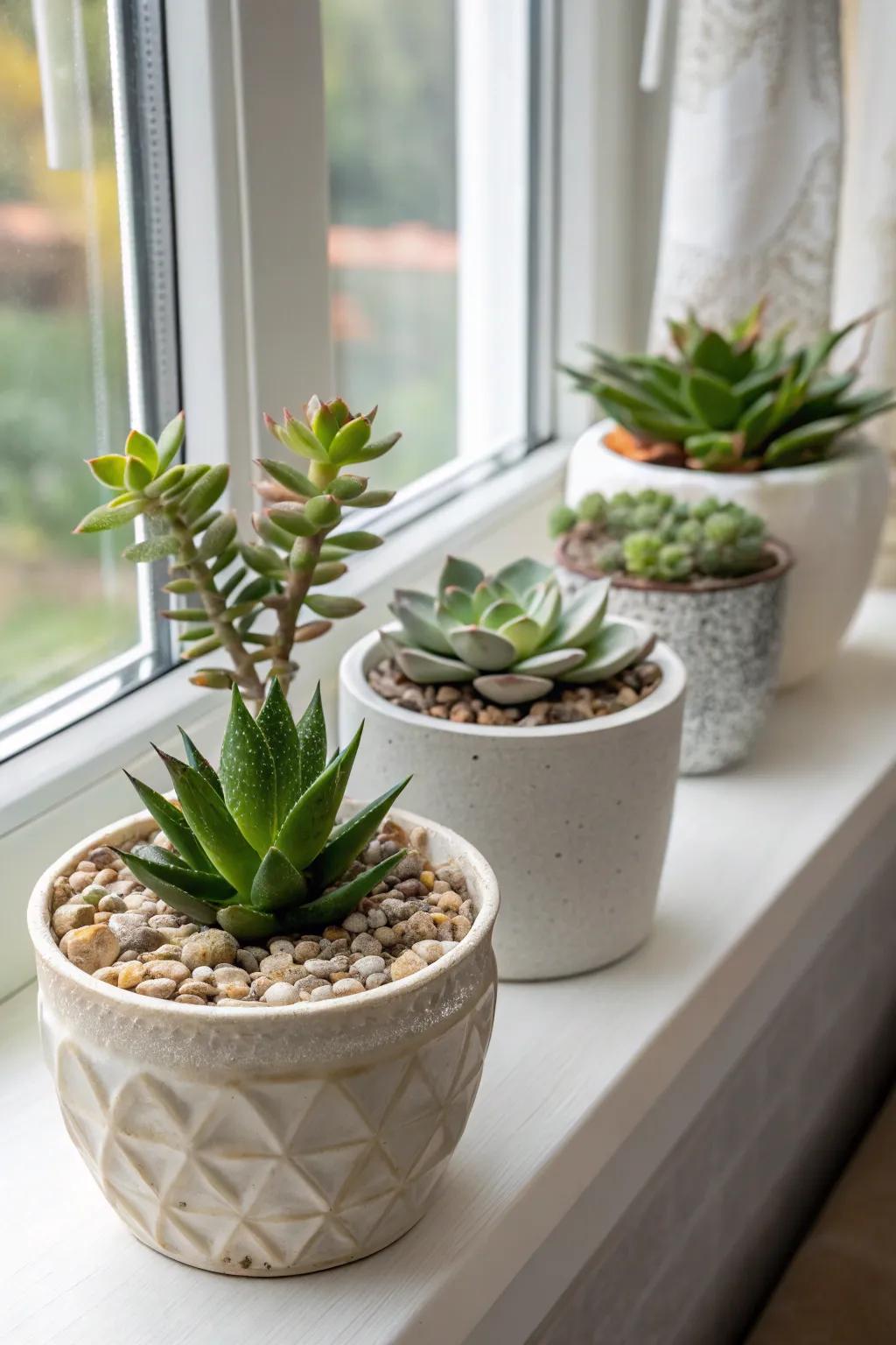 Green plant sets introduce an elegant green touch.