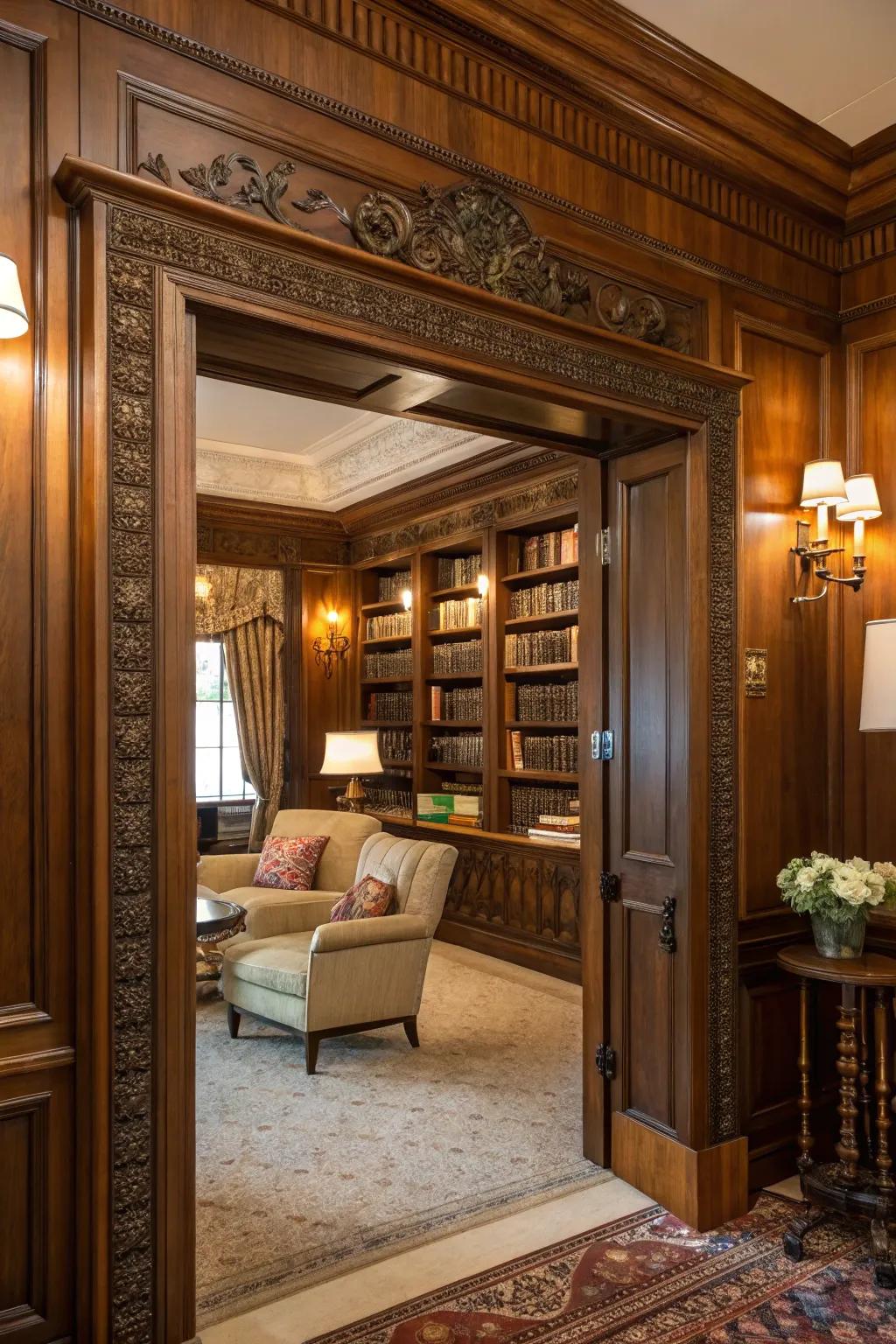 Enhance with beautifully designed wood frames.