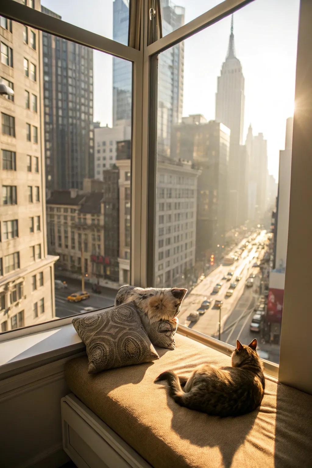 A sunlit perch providing expansive vistas.