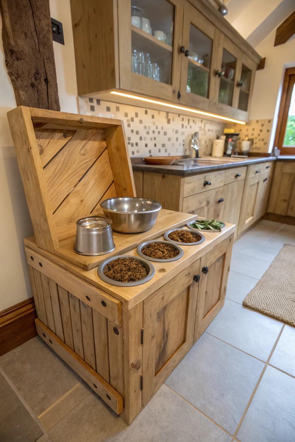 Customize your pet's dining space with a personalized DIY project.