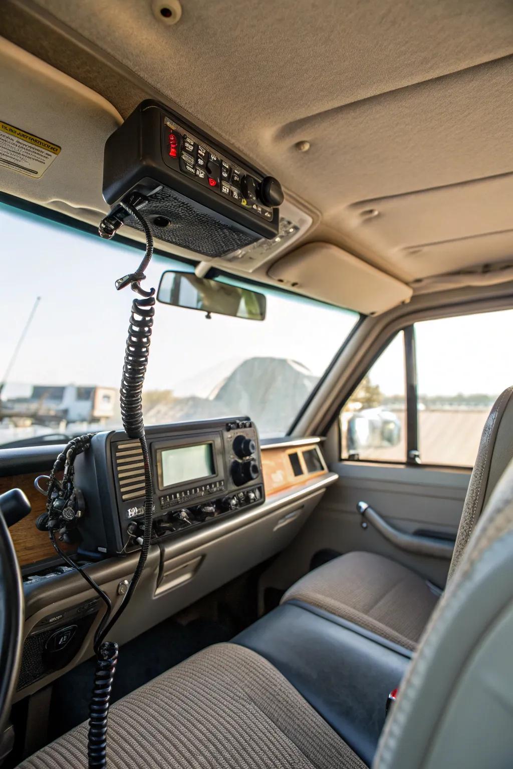 Transform your car into a command hub with overhead console placement.