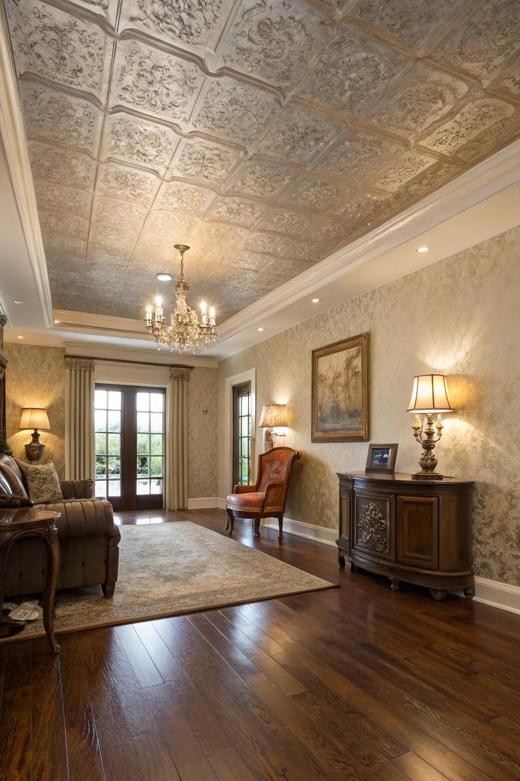 Create an artisan feel with the handcrafted look of skip trowel texture.